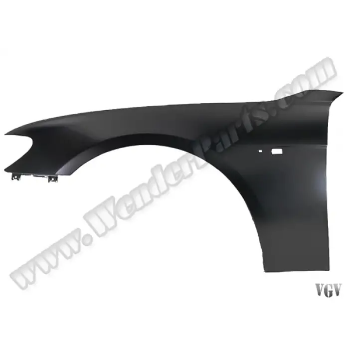 Çamurluk E65 Ön Sol; Delikli, Sac 2001-04