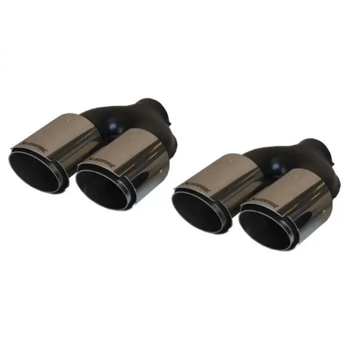 Egzoz Ucu Universal Çiftli 100mm; Siyah -AKRAPOVIC-