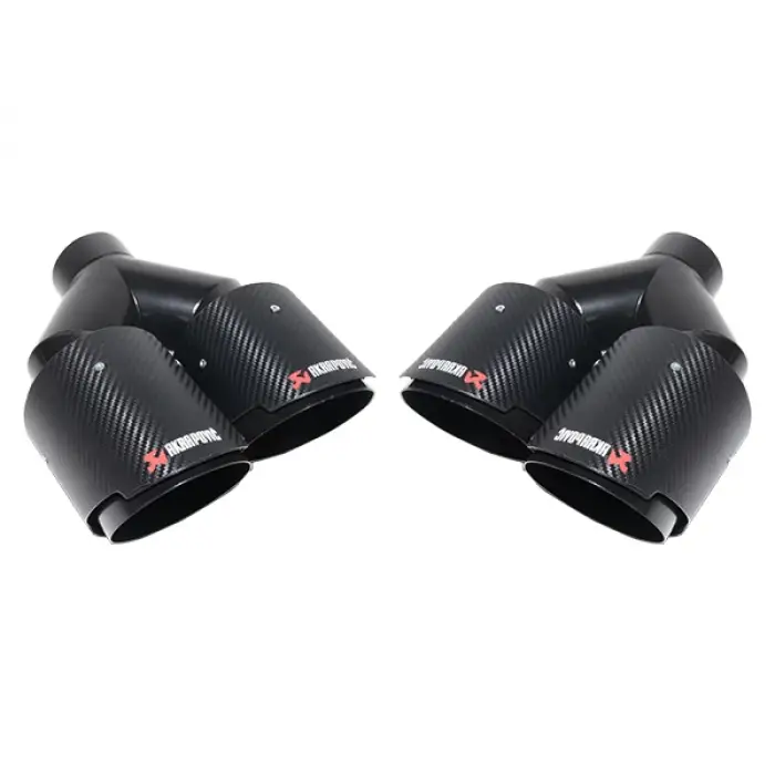 Egzoz Ucu Universal Çiftli 76mm; Siyah -AKRAPOVIC-