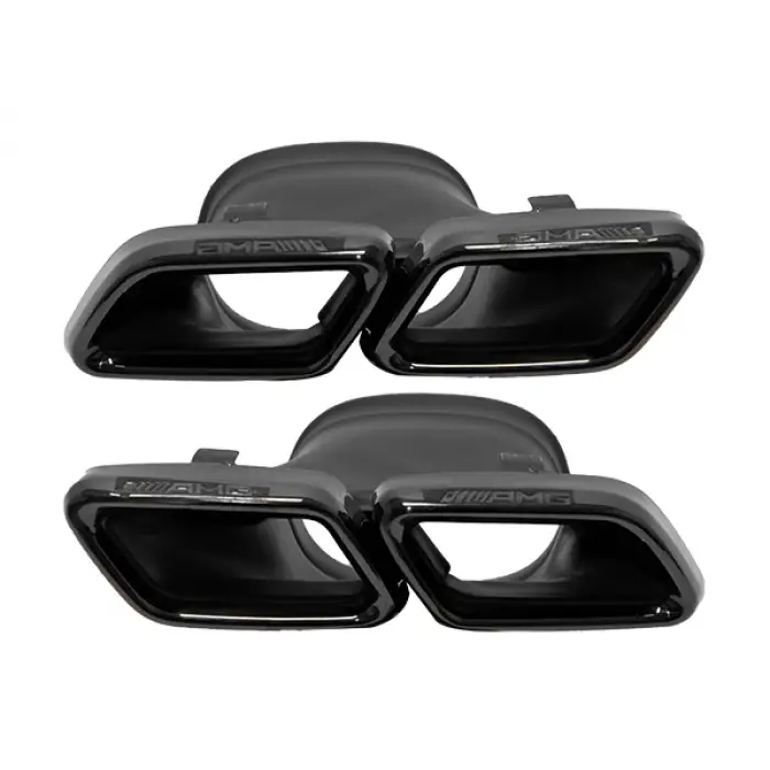Egzoz Ucu W213 Set; Siyah -AMG E63-