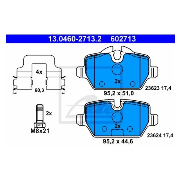 Fren Balatası E87 E90 Arka 1.6/1.8i/d 2.0i
