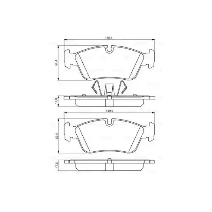 Fren Balatası E87 E90 Ön 120i/d; 316>320i 318d