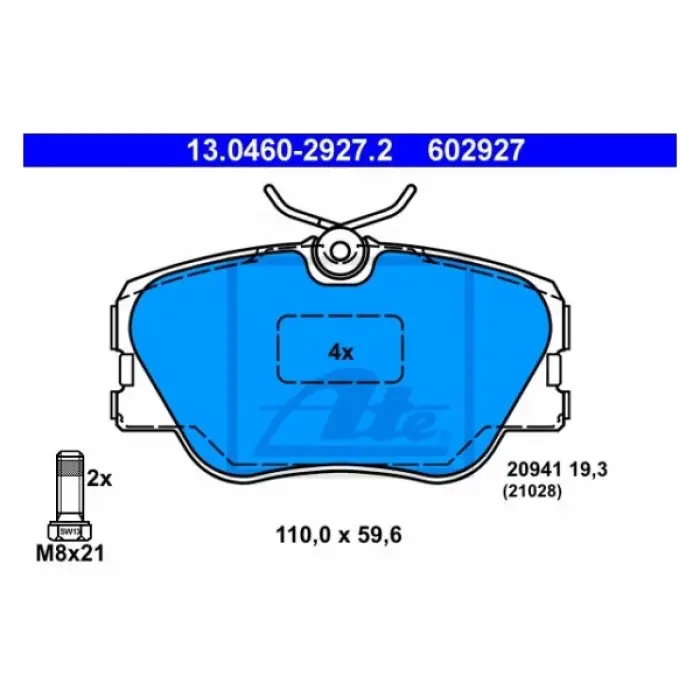 Fren Balatası W124 Ön 200>300