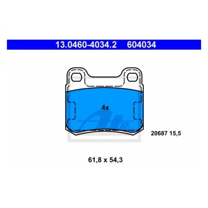 Fren Balatası W124 W202 Arka E200>300; C180>280