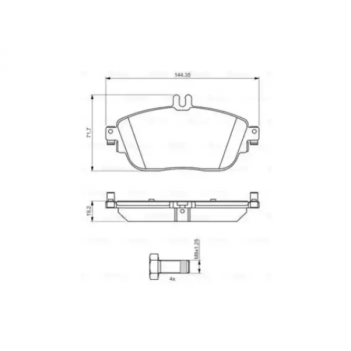 Fren Balatası W176 W246 C117 Ön -Sport-