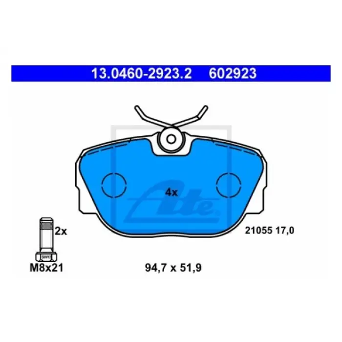 Fren Balatası W201 Ön