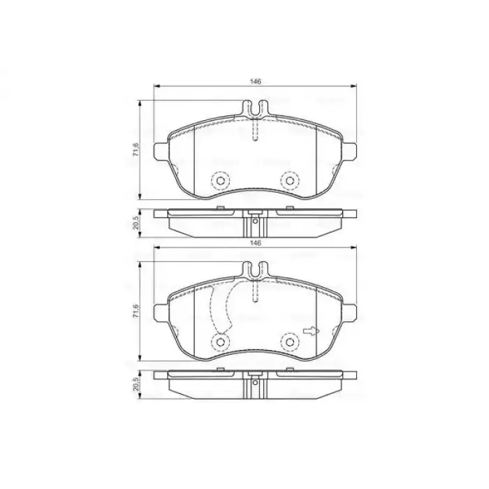 Fren Balatası W204 Ön 180>300
