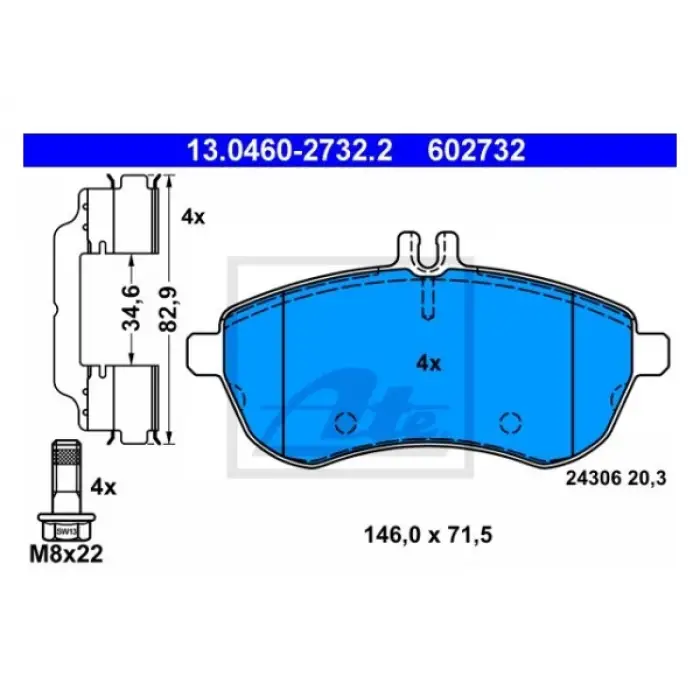 Fren Balatası W204 Ön 180>300