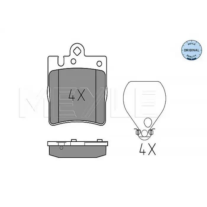 Fren Balatası W210 Arka; Tek Pim 240>430