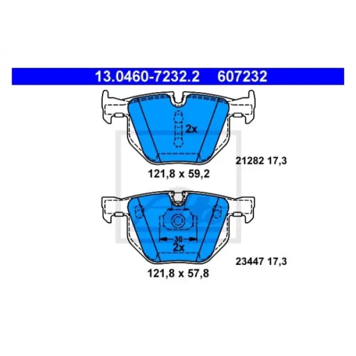 Fren Balatası X5:E70 X6:E71 X5:F15 X6:F16 Arka 2.5d 3.0i/d>4.0i
