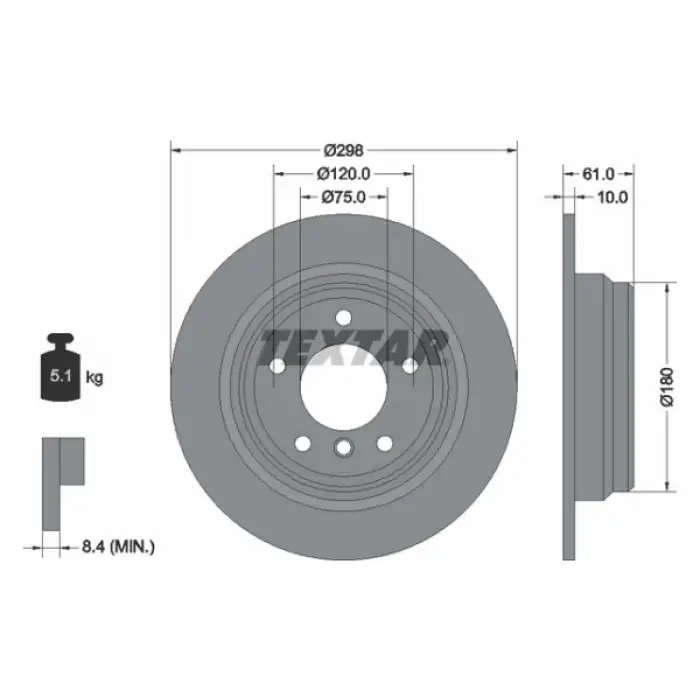 Fren Diski E39 Arka Düz 520/523i 520/525td