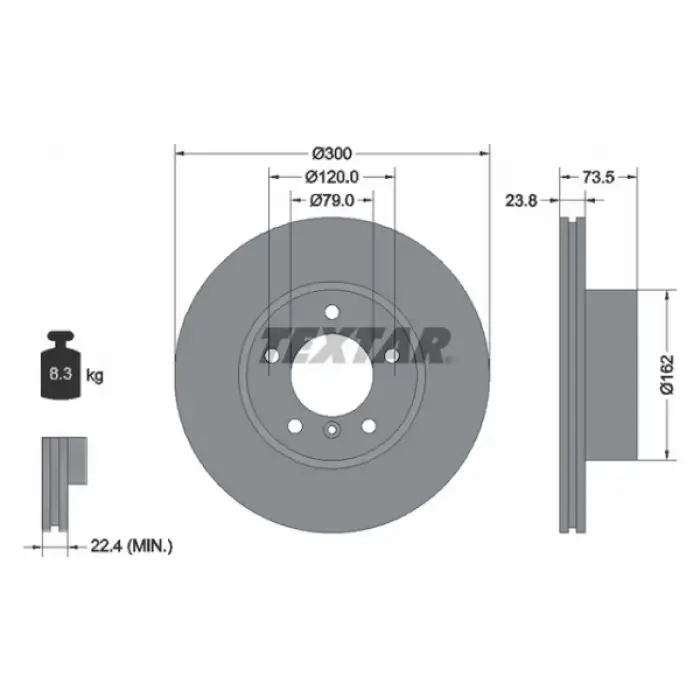 Fren Diski E87 E90 Ön Havalı 120i/d; 316>328i 318/320d