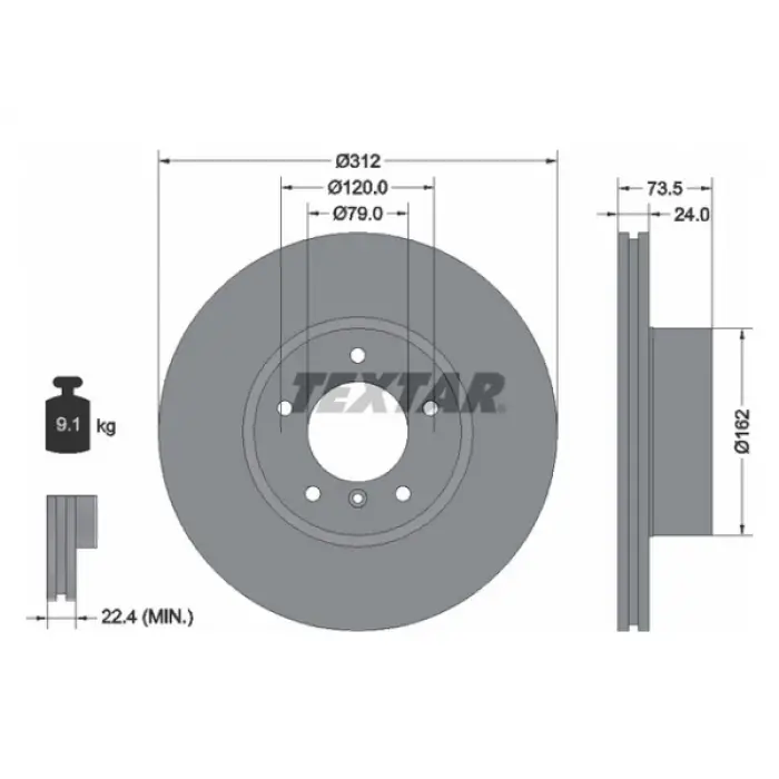 Fren Diski E90 X1:E84 F20 F30 Ön Havalı 318>328i; 2.0d>2.8d; 116>125i 118/120d