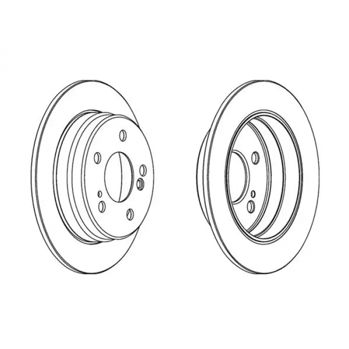 Fren Diski W201 W124 Arka Düz 200>300E/D; 1.8>2.6