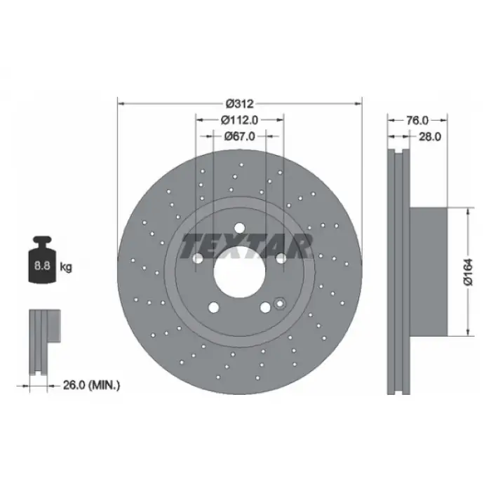 Fren Diski W220 Ön Havalı 280>500