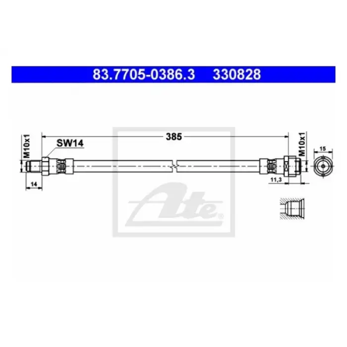Fren Hortumu W202>204 W210 Spr906 Ön