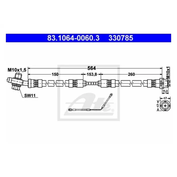 Fren Hortumu X5:E53 Arka Sağ