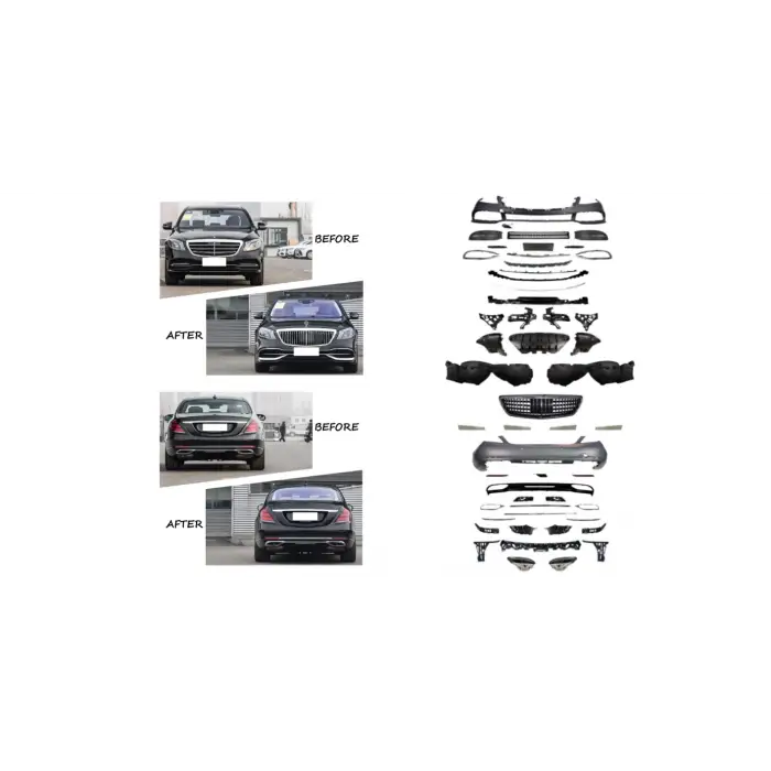 Gövde Kiti W222 PDCli:Arka, 00-00-Çıkış, ACC Panj-lu, Egz.Uçlu -MAYBACH- 2017-