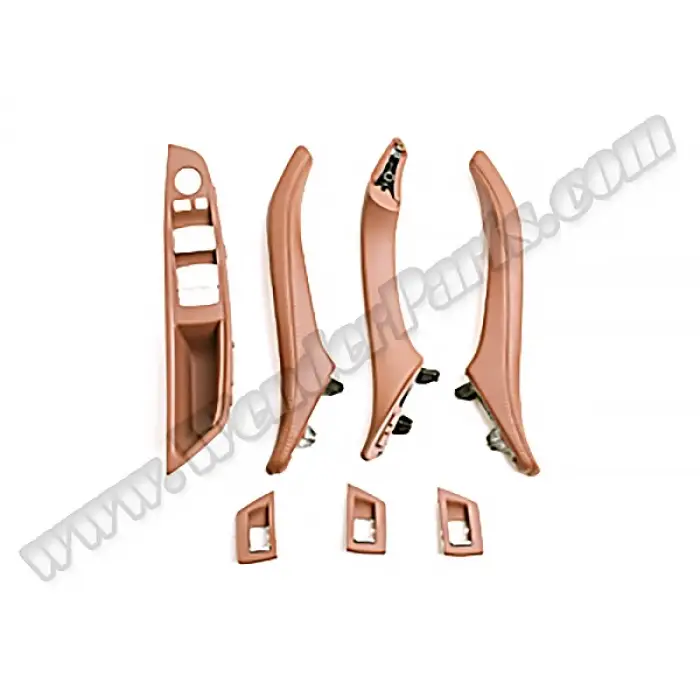 Kapı Tutamak Seti F10+LCI Ön&Arka; Şampanya Deri Kaplamalı