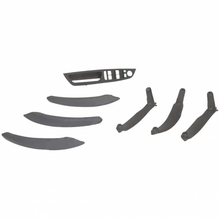 BMW E70 E71 X5 X6 Kapı Tutamak Set Ön Arka Gri Deri Kaplamalı 51416969405 Wender