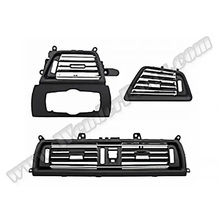 Klima/Kalorifer Izgarası F06 F12 Set:3ad Ön Nikelajlı Siyah