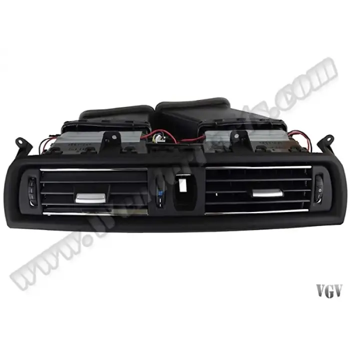 Klima/Kalorifer Izgarası F10+LCI Ön Orta; (Komple) Nikelajlı Siyah