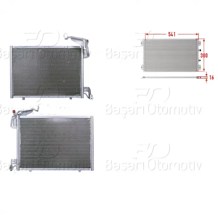 Ford Fiesta. B max 12 Ve Sonrası Uyumlu Klima Radyatörü Mt 510x383 Mm C1B119710BC Wisco