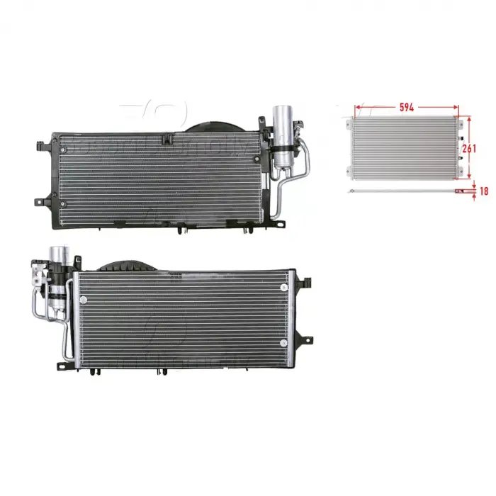 MTR293R2925 MetteOpel Corsa C 00 Ve Sonrası Uyumlu Klima Radyatörü Mtat 590x262 Mm