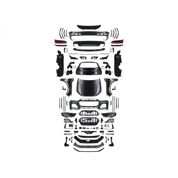 Komple Gövde Kiti Audi Q7 [DONUSUM => SQ7 2023] <OO-OO> Egz.Uçlu, Panj-lu, Kaput/Çamurluk/Bagaj Kap., Far/Stop 2006-15