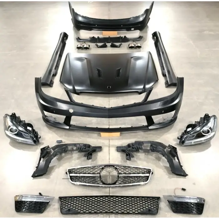 Komple Gövde Kiti W204 [2007-10 DONUSUM=> 2011-13] F.Yık-lı, PDCli:Ön/Arka, 00-00-Çıkış, Mrşp-li, Panj-lu, Egz.Uçlu, Kaput, Farlar, SİSli -AMG C63-