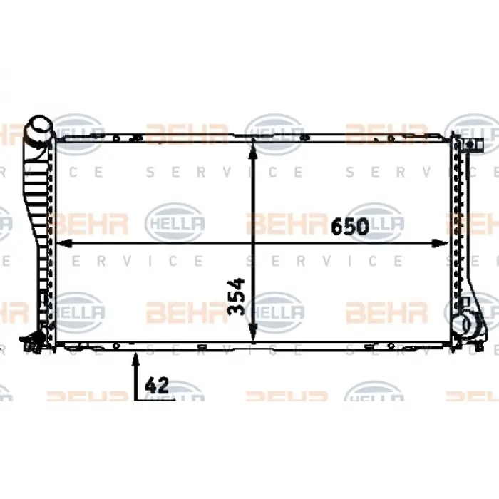 Motor Su Radyatörü E39 E38 [M47 M57 M67] Man/Otm.Şanz; AC+/-