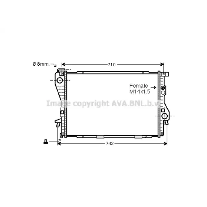 Motor Su Radyatörü E39 E38 [M52 M60 M62 M73] Man/Otm.Şanz; AC+/- 1996-98