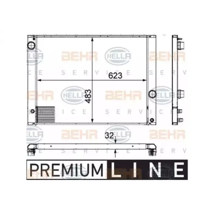 Motor Su Radyatörü E60 [N43 N46/N N52 N53] Otm.Şanz; AC+