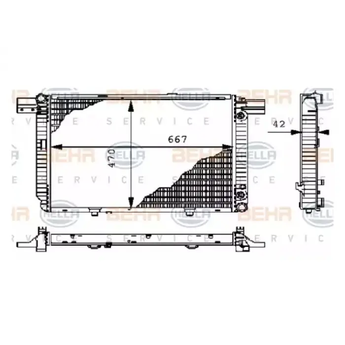 Motor Su Radyatörü R129 [M119] Otm.Şanz; AC+