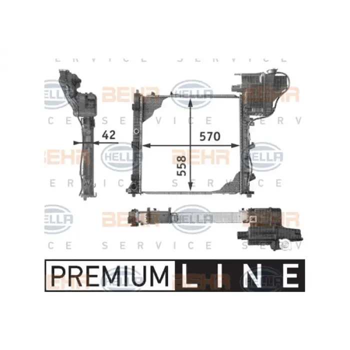 Motor Su Radyatörü V-Class638/2 [OM611] Otm.Şanz; AC+