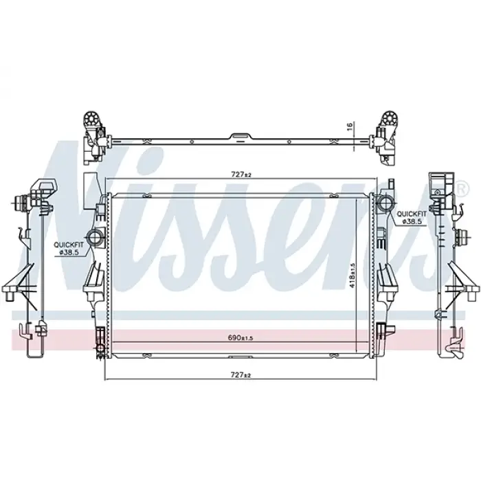 Motor Su Radyatörü Vito447 [OM622.951] Man.Şanz; AC-