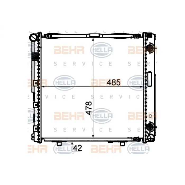 Motor Su Radyatörü W124 [M102] Otm.Şanz; AC+