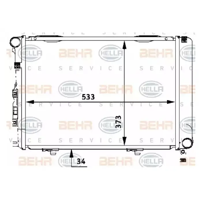 Motor Su Radyatörü W124 [OM601] Man.Şanz; AC-