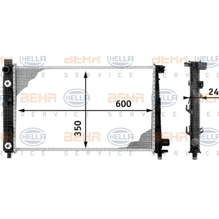 Motor Su Radyatörü W168 [M166 OM668] Man/Otm.Şanz; AC+/- 2000-04