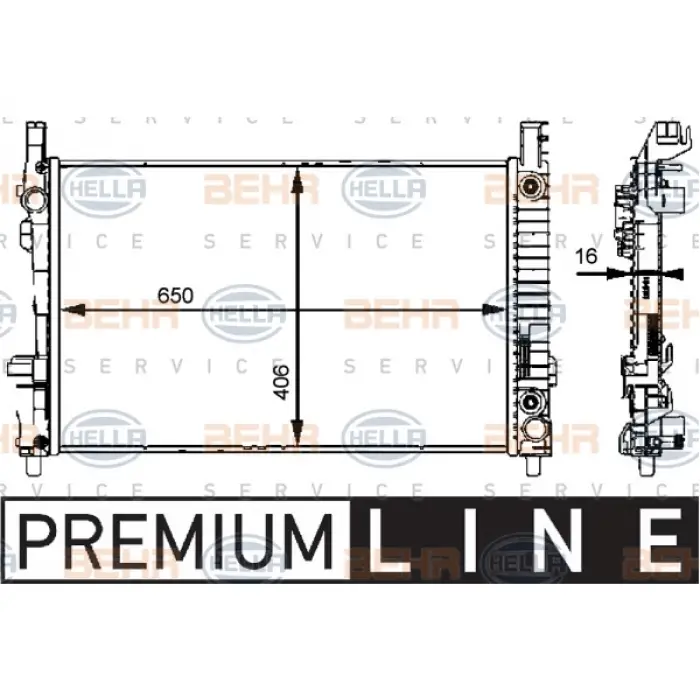 Motor Su Radyatörü W169 W245 [M266 OM640] Man/Otm.Şanz; AC+/-