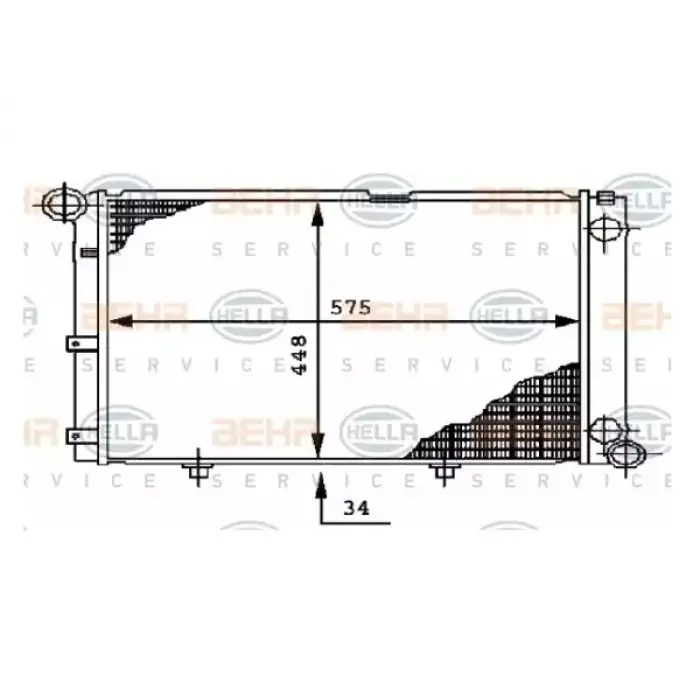 Motor Su Radyatörü W201 [M102] Otm.Şanz; AC+