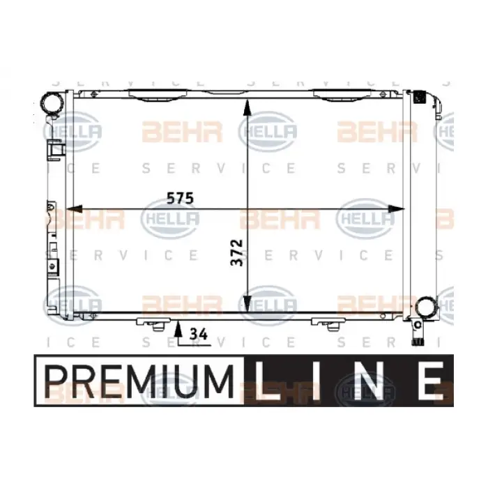 Motor Su Radyatörü W201 [OM601] Man.Şanz; AC-