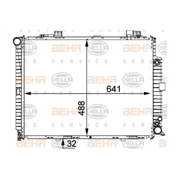Motor Su Radyatörü W210 [M113 M119 OM606] Otm.Şanz; AC+/-