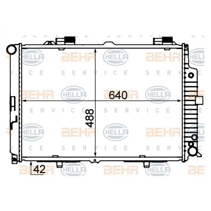 Motor Su Radyatörü W210 [OM606] Otm.Şanz; AC+