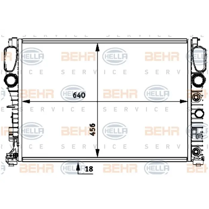Motor Su Radyatörü W211 [M112 M272] Man.Şanz; AC+/-