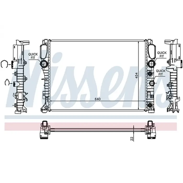 Motor Su Radyatörü W211 [M112 M272 OM646] Man/Otm.Şanz; AC+/-