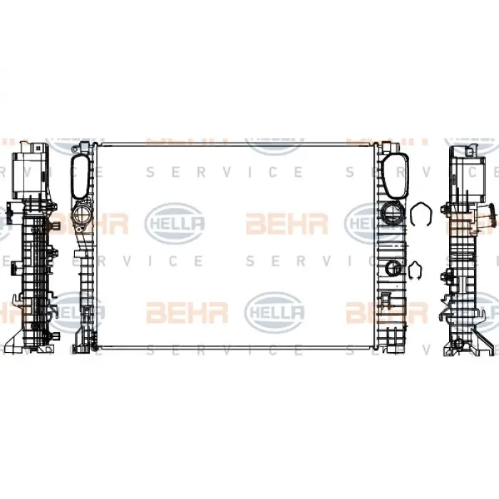 Motor Su Radyatörü W211 [M113 M272 OM647] Man/Otm.Şanz; AC+/-
