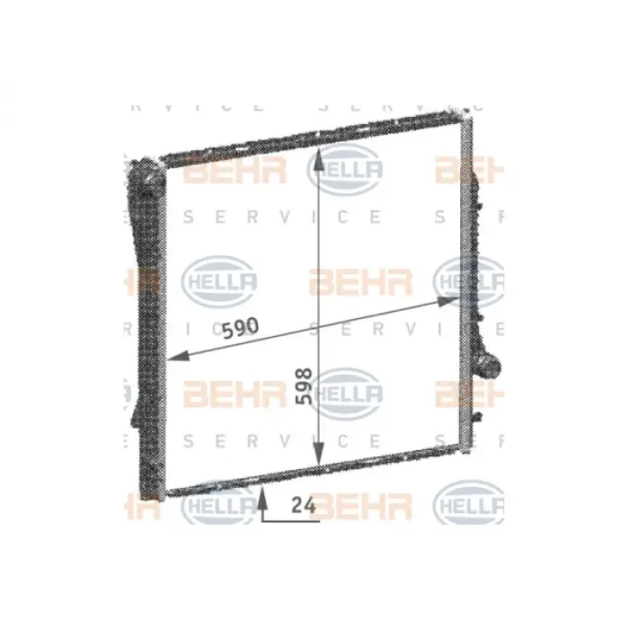 Motor Su Radyatörü X5:E53 [M54 M57] Man.Şanz; AC+/-