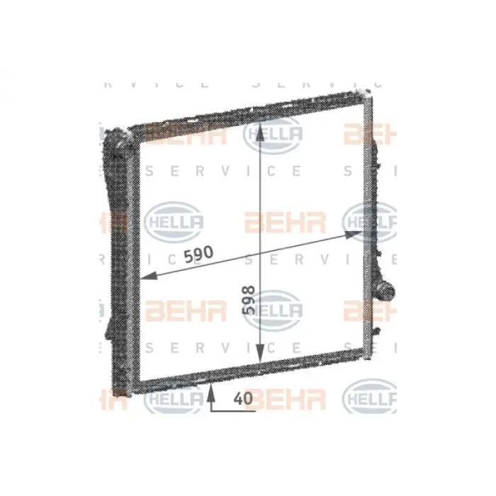 Motor Su Radyatörü X5:E53 [M57 M62 N62] Otm.Şanz; AC+/-