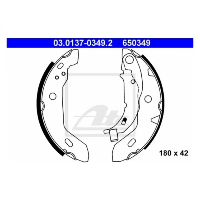 Mercedes W168 Pabuçlu Fren Balatası Arka 1684200320 ATE